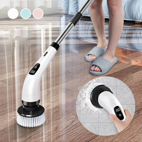⏳🔥LIMITED-TIME 50% OFF! ⏰⚡ 8-in-1 Cordless Electric Spin Scrubber with 3 Extension Rods & Dual Speeds 🧼