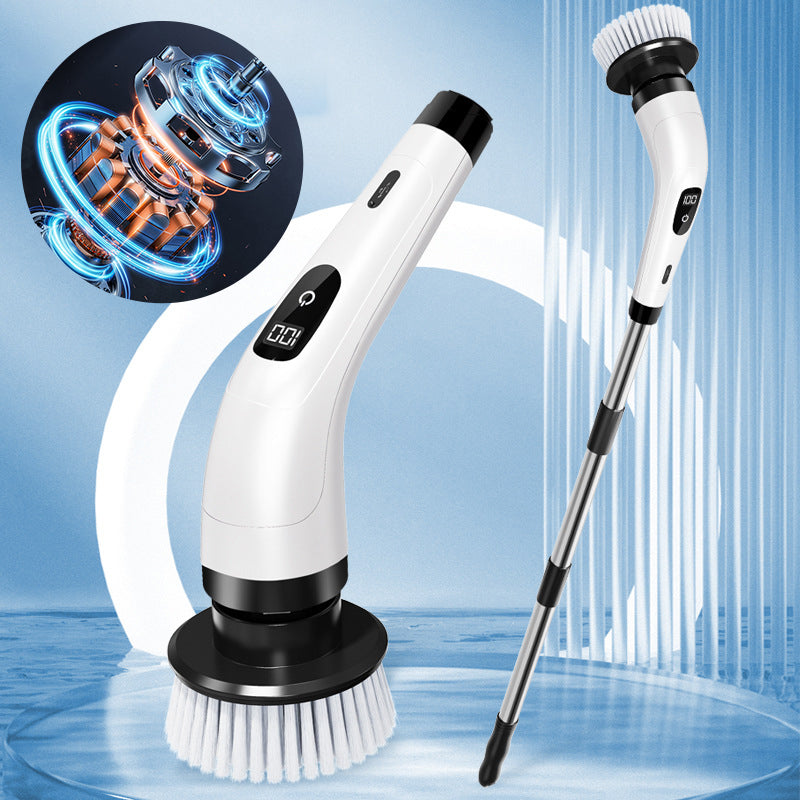 ⏳🔥LIMITED-TIME 50% OFF! ⏰⚡ 8-in-1 Cordless Electric Spin Scrubber with 3 Extension Rods & Dual Speeds 🧼