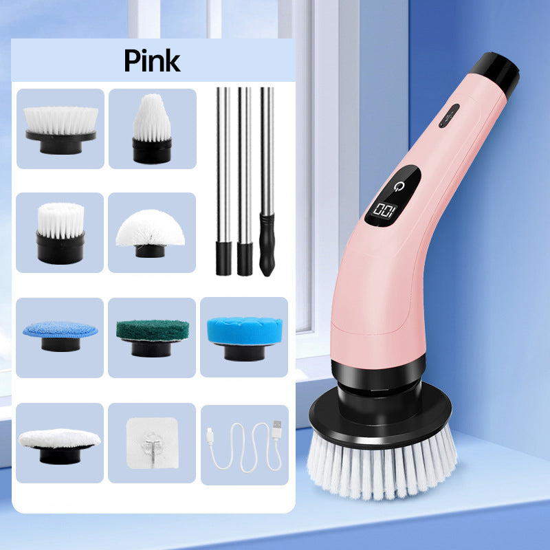 ⏳🔥LIMITED-TIME 50% OFF! ⏰⚡ 8-in-1 Cordless Electric Spin Scrubber with 3 Extension Rods & Dual Speeds 🧼