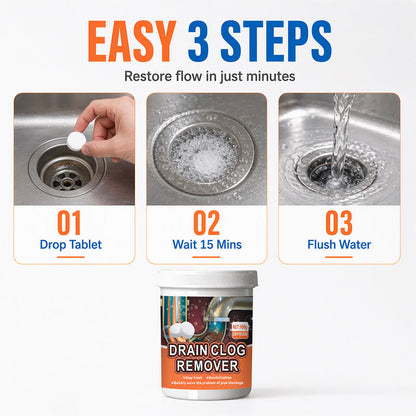 🫧 Effervescent Drain Cleaner Tablets – Easy Drop-In Solution for Clogs & Odors