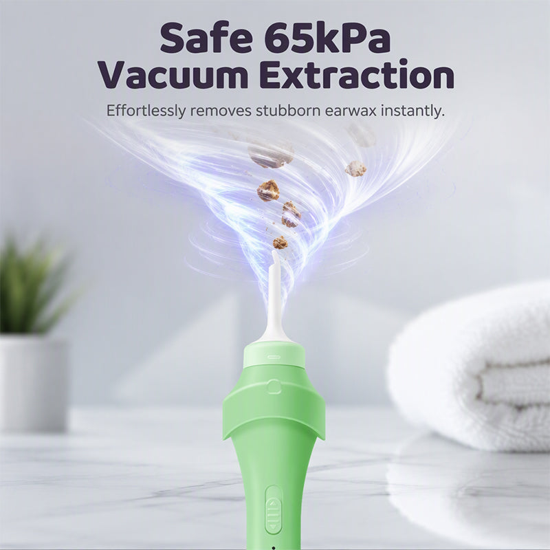 👂 LED Ear Wax Removal Tool – 65kPa Suction Ear Cleaner with Light, Soft Silicone Tips & Rechargeable Home Ear Care Kit