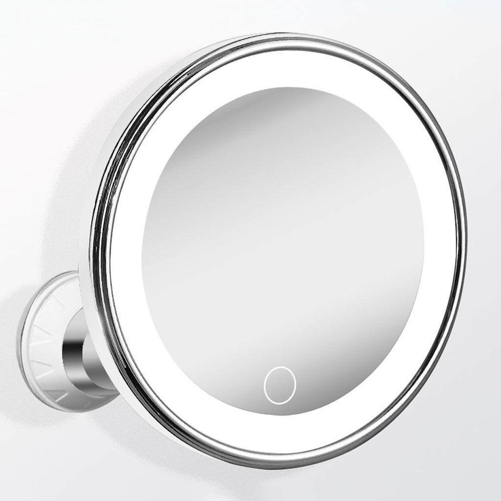 ✨ 10X LED Magnifying Makeup Mirror – Drill-Free Suction & Dual Power 🔍