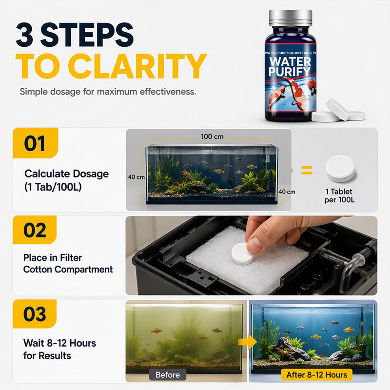 🐠 Aquarium Nitrifying Bacteria Tablets – 120PC Bio Filter Support