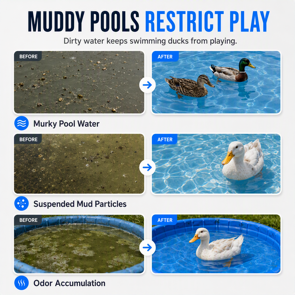 🦆 Duck Pond Water Clarifier – Cloudy Water Treatment for Cleaner Outdoor Pools ✨