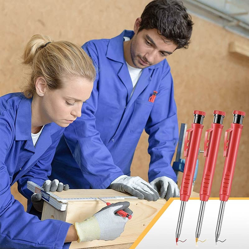 📢📢50% OFF !! ⏰Multifunctional, quick-drying carpenter’s pencil with pencil leads