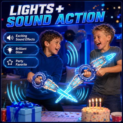 ⚡ 360° Spinning Extendable Light-Up Double-Blade Toy
