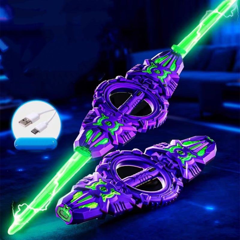 ⚡ 360° Spinning Extendable Light-Up Double-Blade Toy