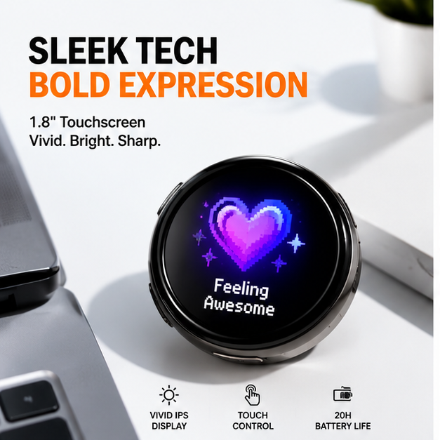 Mood Badge | Custom Digital Pin for Photos, GIFs & Messages
