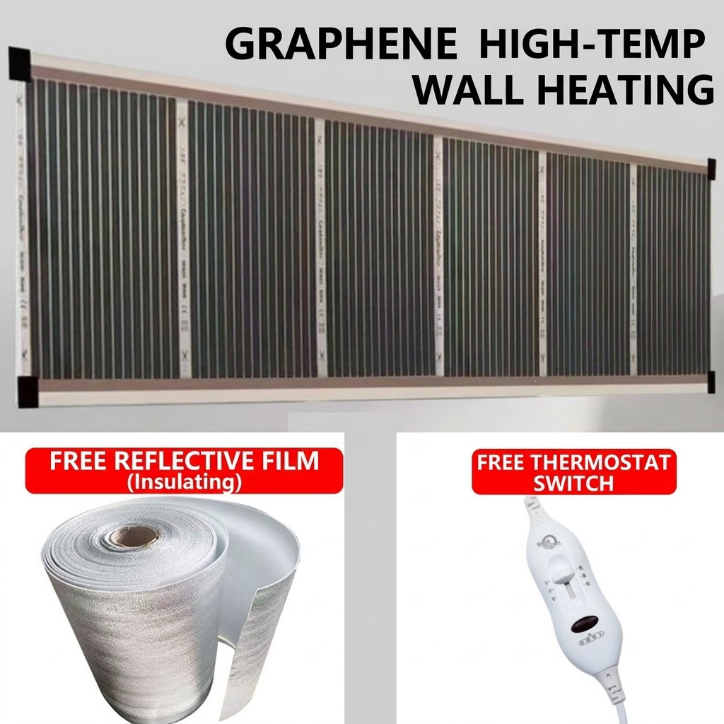 🔥Last Day 50% OFF🔥3-Second Rapid Heating Honeycomb Graphene Far-Infrared Ceramic Wall Heater – Low Noise & Energy Efficient Indoor Wall Mount Heater