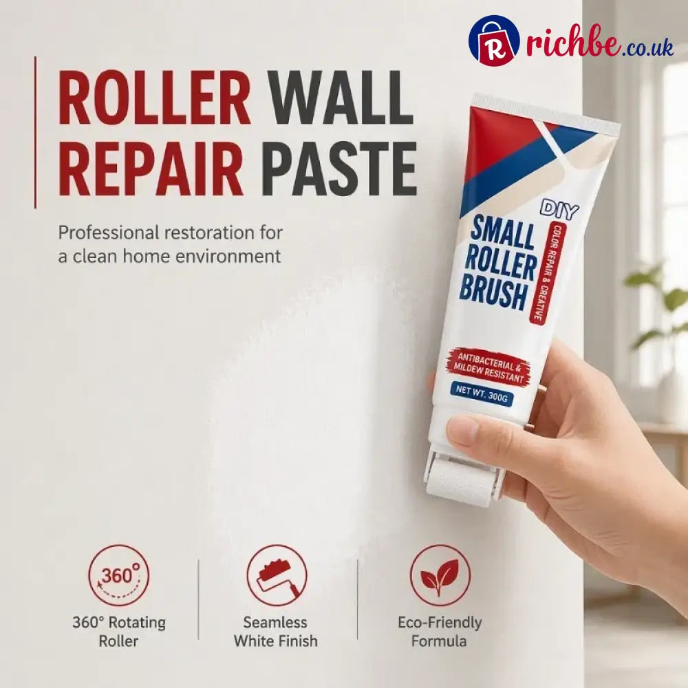 🧱🖌️✨Waterproof Wall Repair Paste with Integrated Small Roller Brush