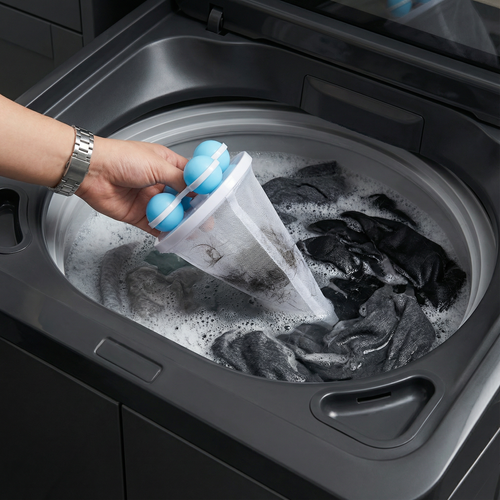 3Pcs Pet Hair Laundry Filter for Washing Machines – Reusable Hair Catcher Bag